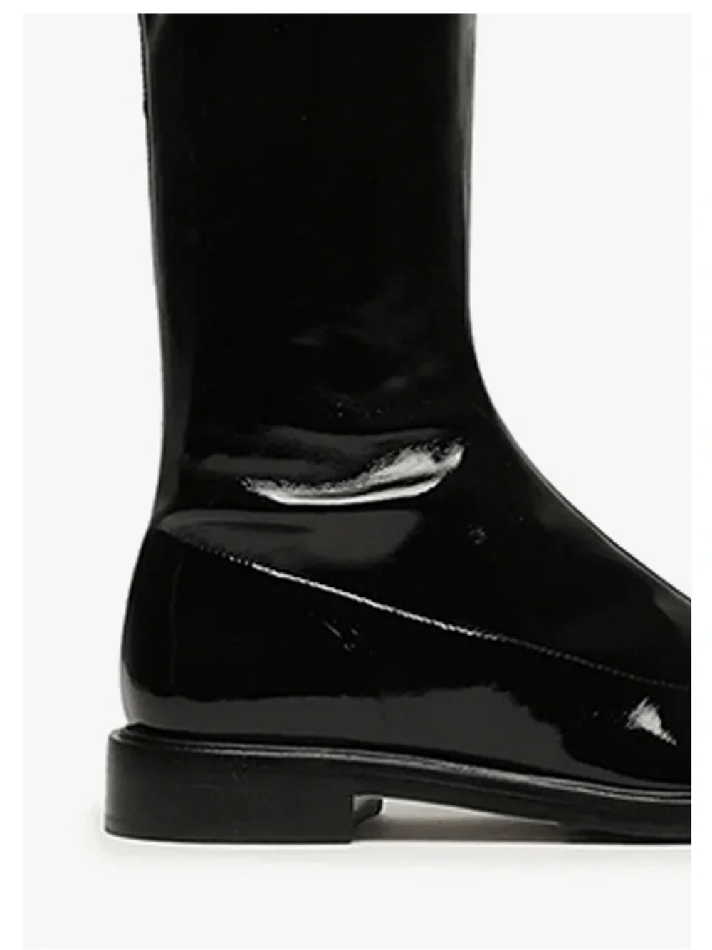 SCHUTZ Black Patent Over-the-Knee Boots